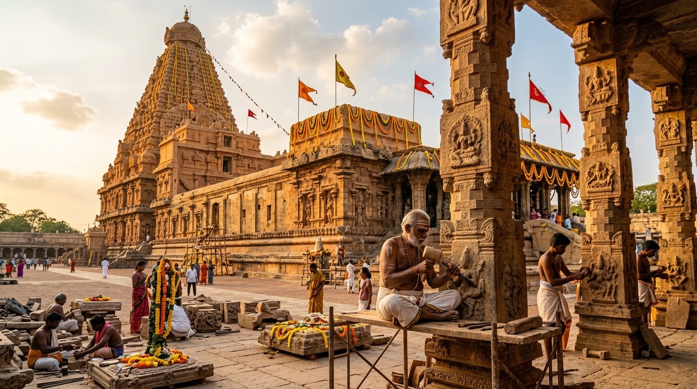 Ancient Temple Shikhara Restoration